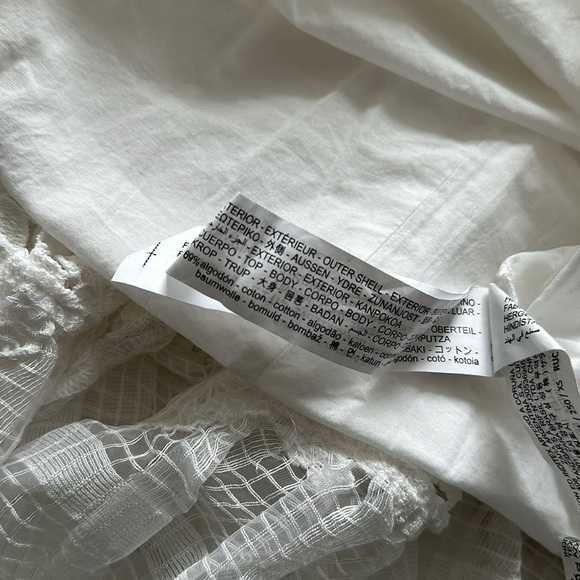 NWT ZARA Lace Halter Swing Babydoll Mini Dress White Size XS or Size S festival - Picture 9 of 10